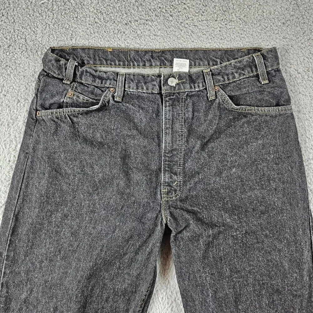 Vintage Levis 550 Jeans Men 36x32* Black Relax Taper Orange Tab Distress 90s USA